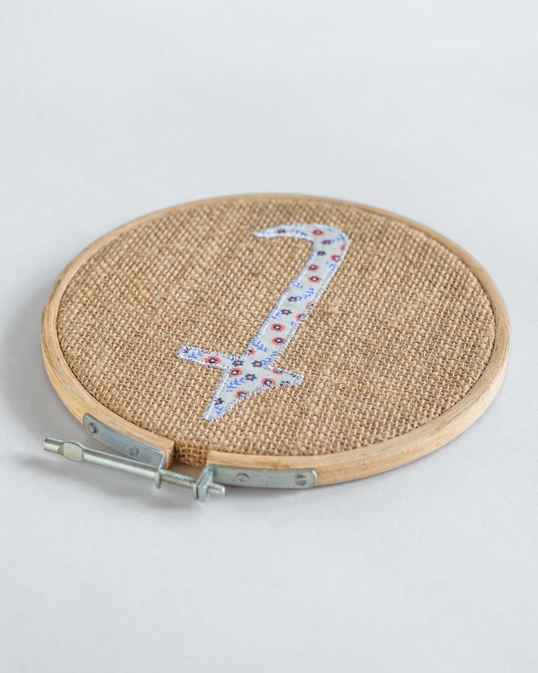 Alphabet Embroidery Hoop Wall Hanging