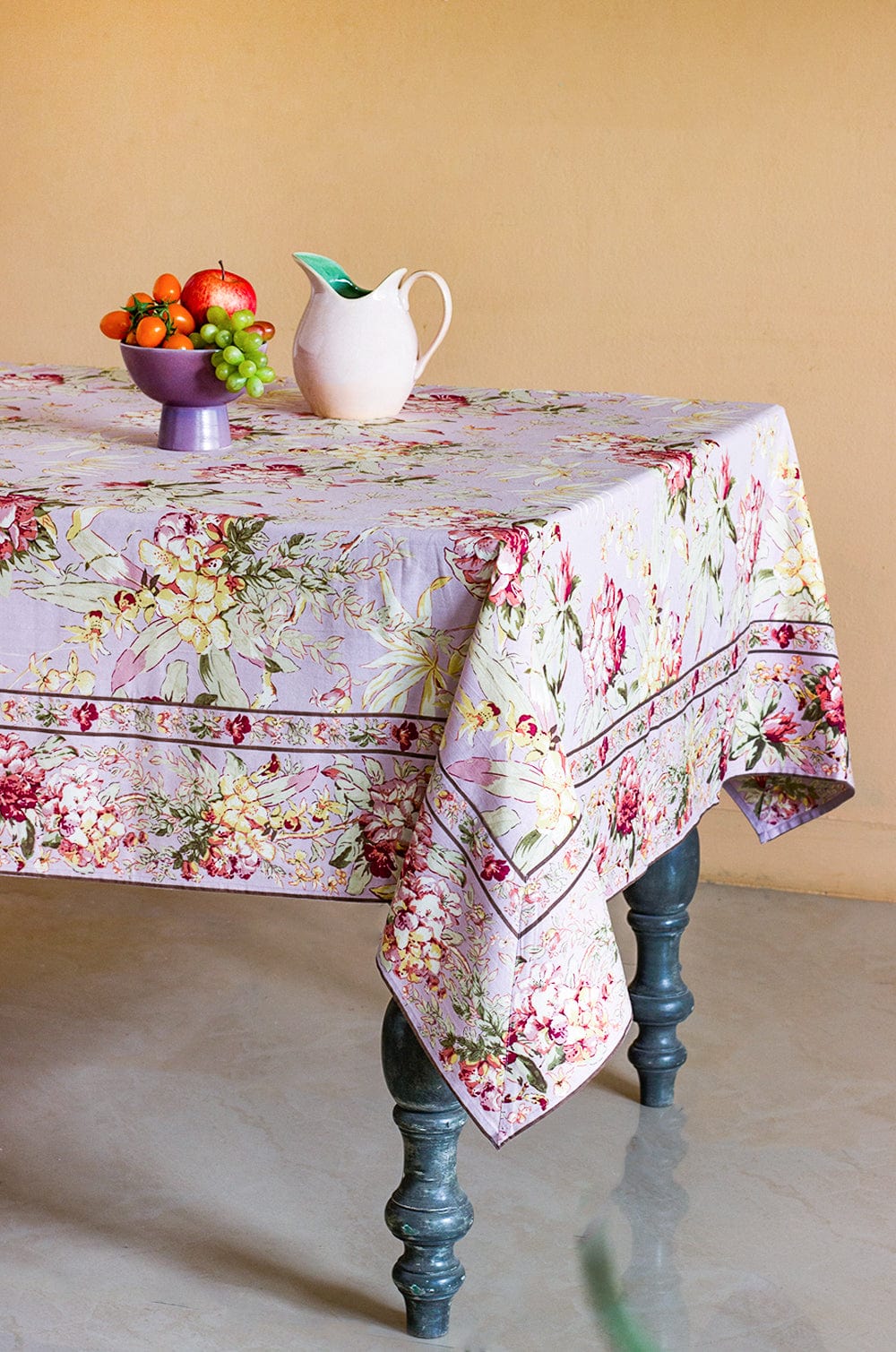 April Cornell Hydrangea Amethyst Dining Cloth-8 Seater