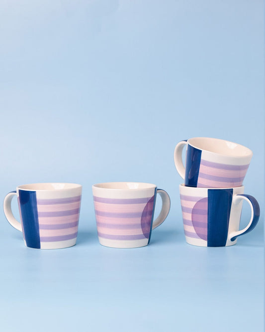 Noor Hand painted Chai Mugs - Set Of 4