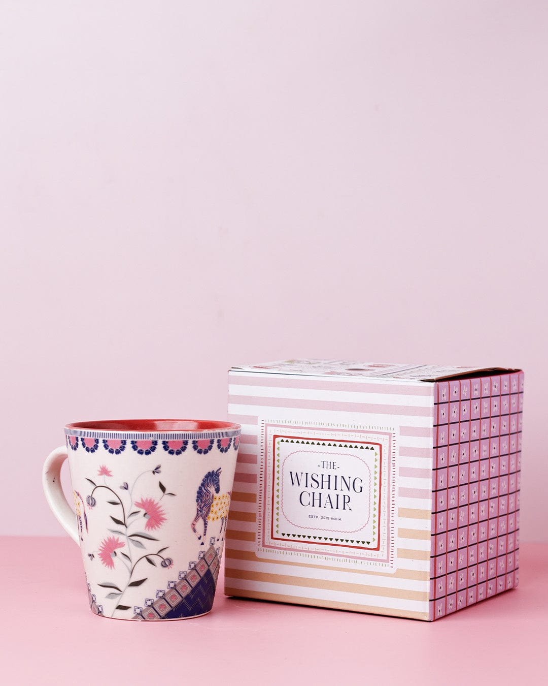 Stripe & Petal Ceramic Mug