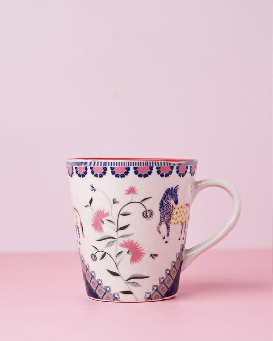 Stripe & Petal Ceramic Mug