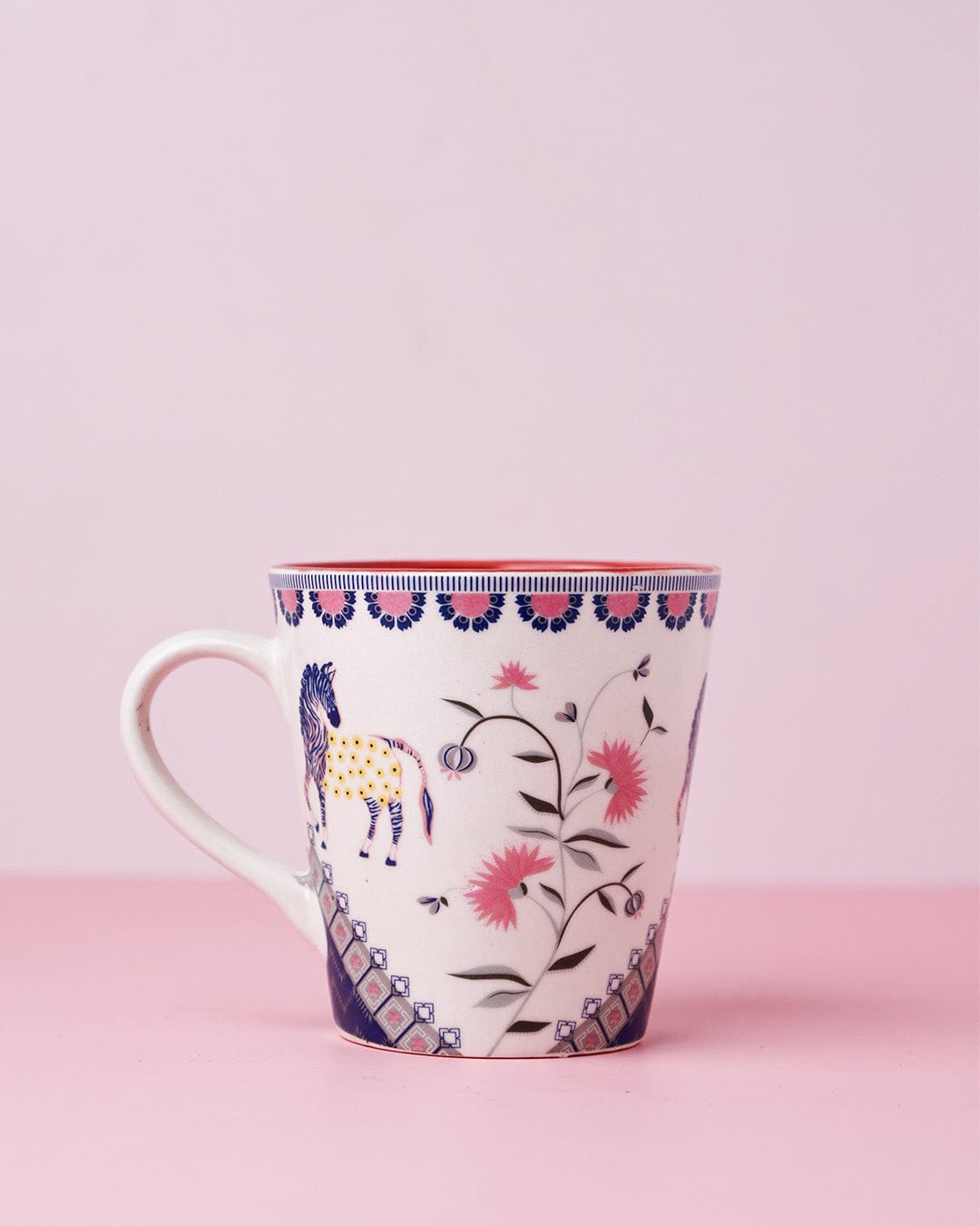 Stripe & Petal Ceramic Mug