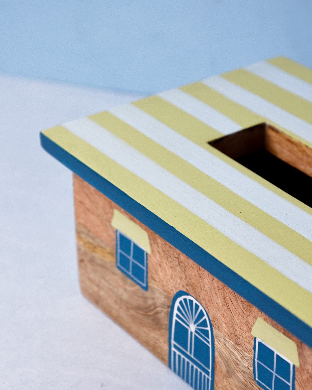 Townhouse Handpainted Tissue Box