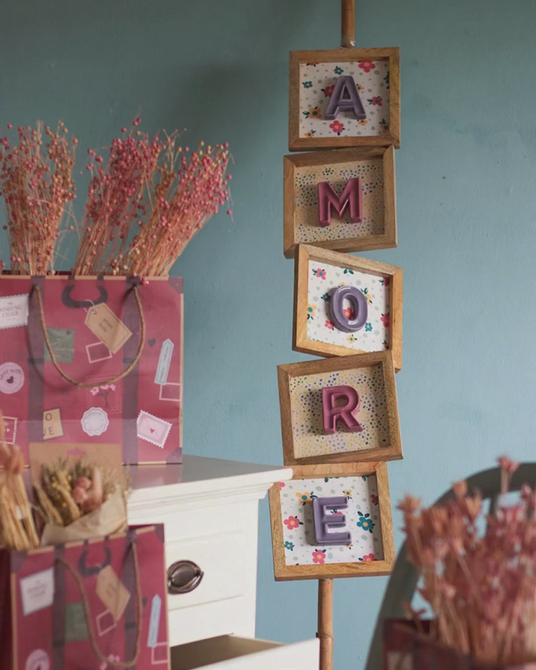Mini Mottled Mono Wall Hanging - Pink