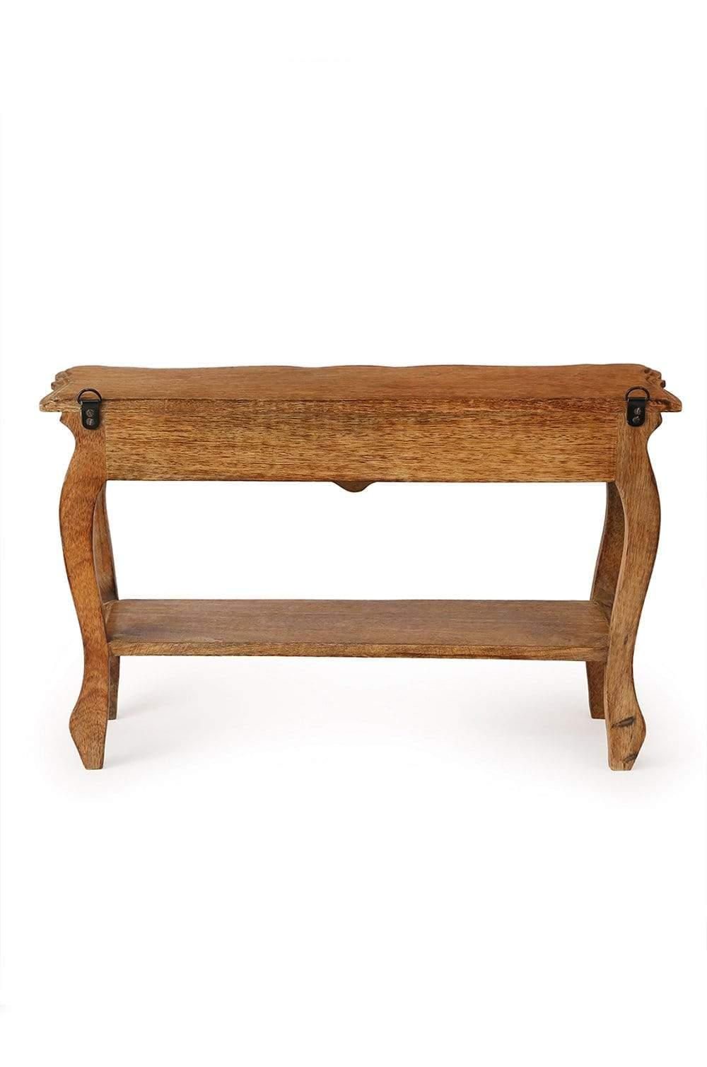 Alice Mini Table Handcrafted Wooden Wall Shelf