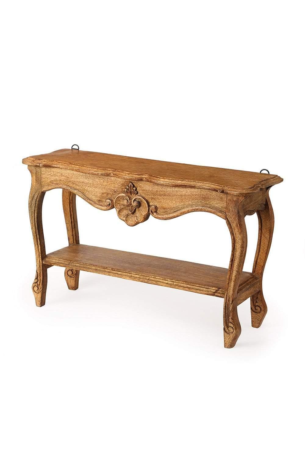 Alice Mini Table Handcrafted Wooden Wall Shelf