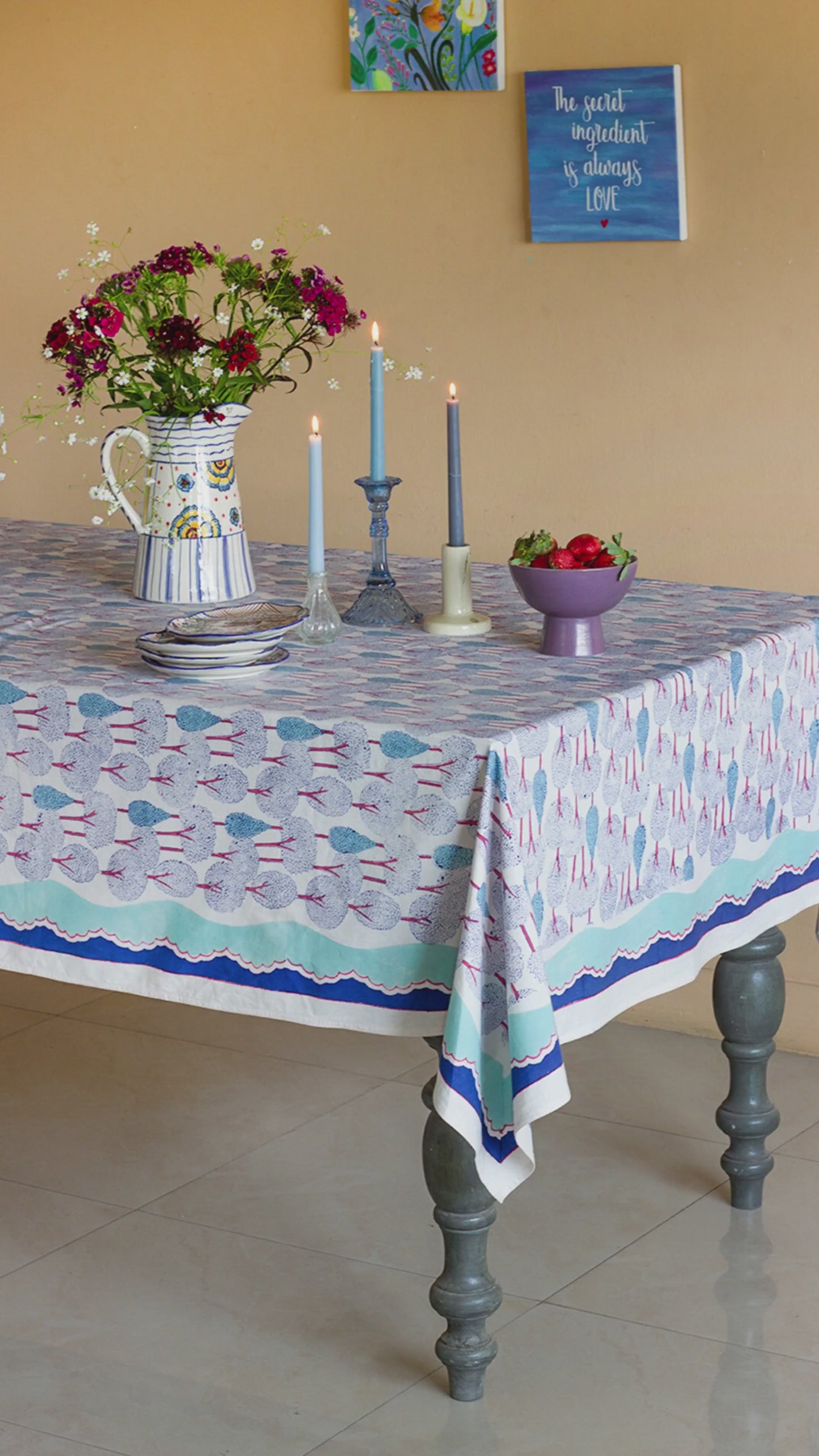 Topiary Garden Table Cloth - 6 seater