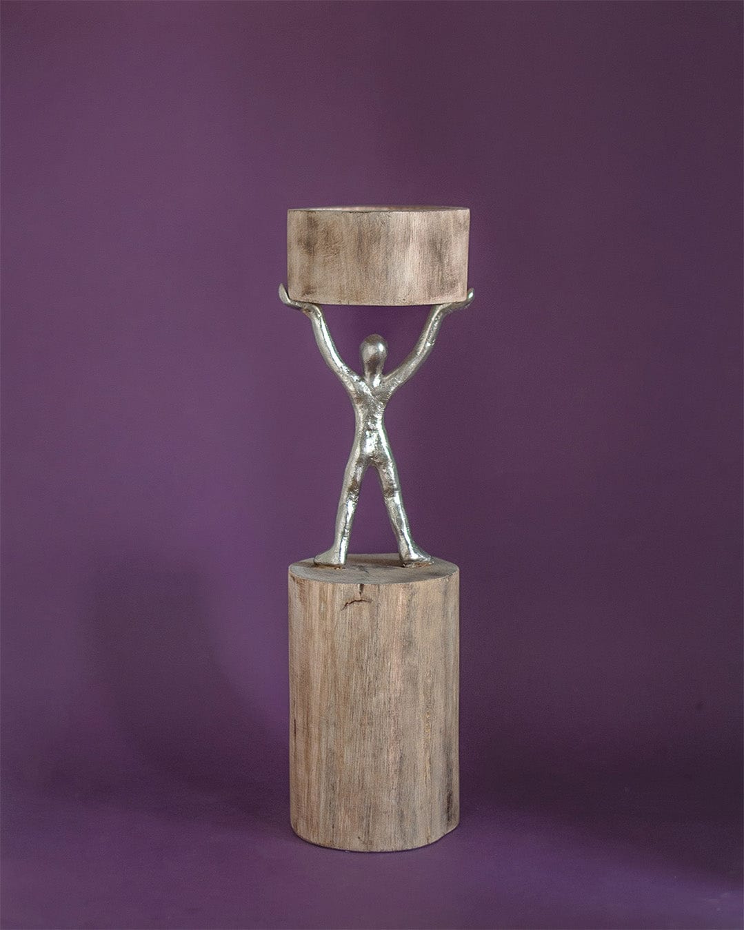 Orion - Wood Men Candle Stand - Large