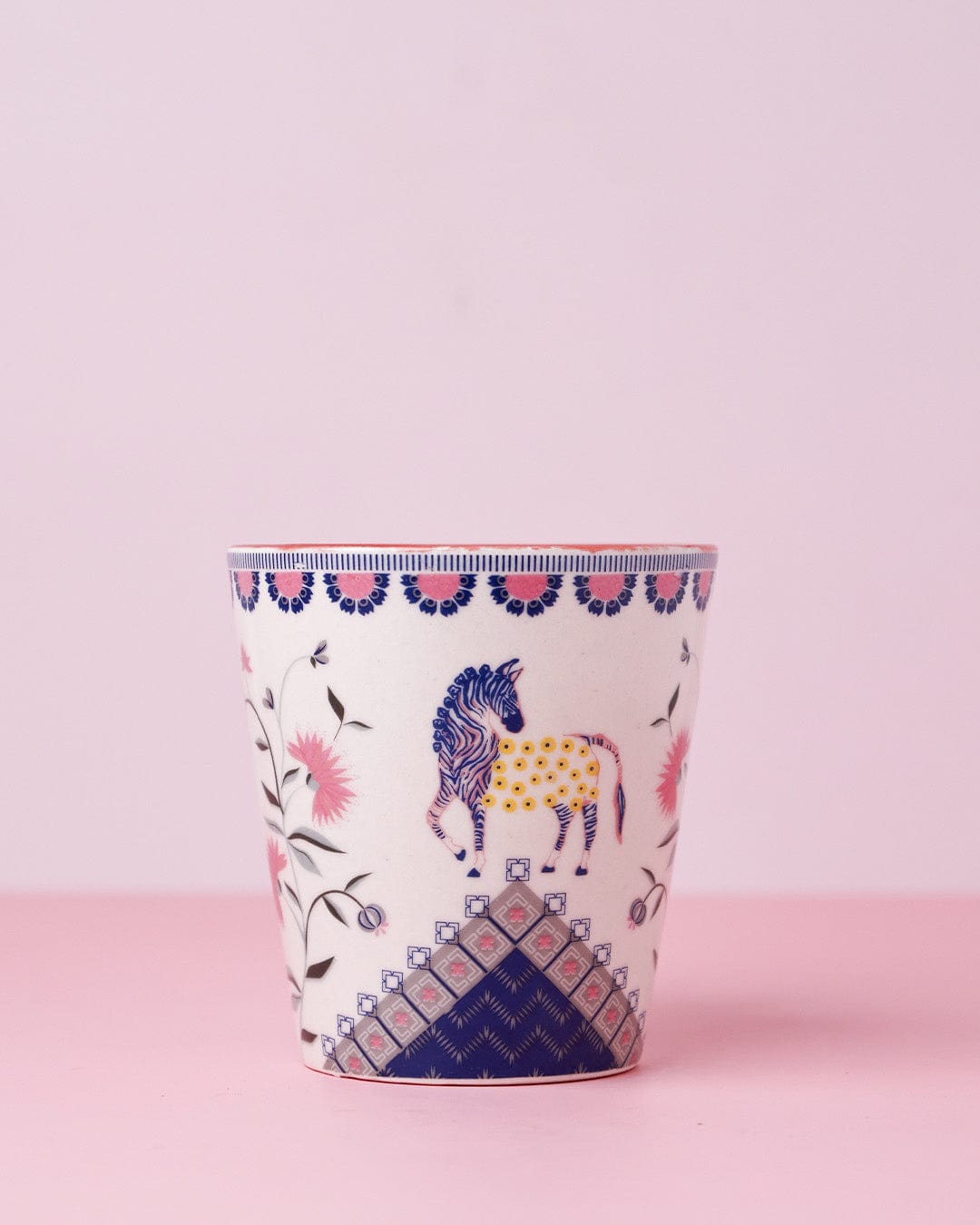 Stripe & Petal Ceramic Mug